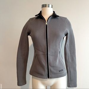 Sweater Knit Ribbed Spyder Gray XS layering jacket